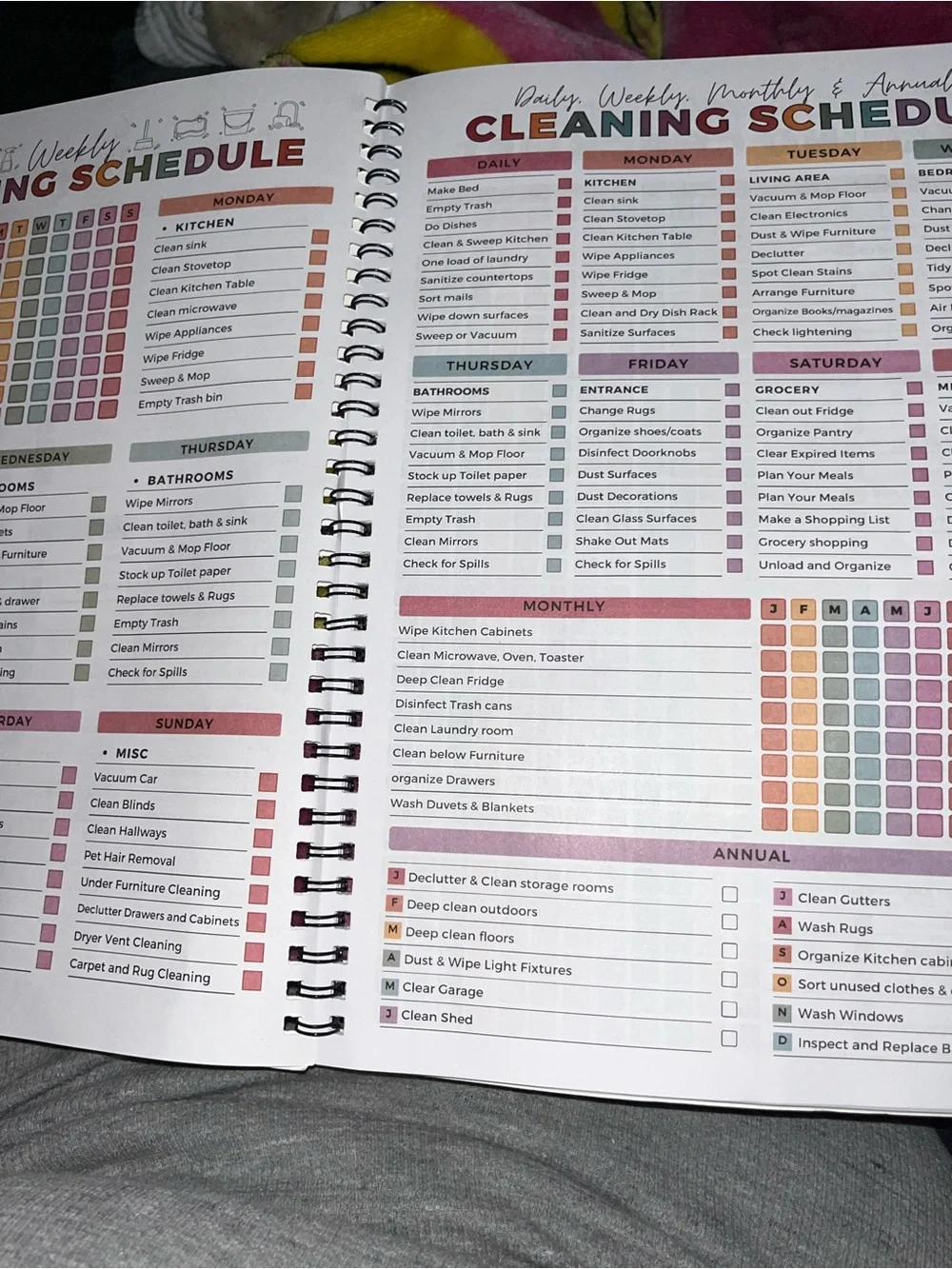 ADHD Cleaning Planner - Colorful Home Cleaning Organizer